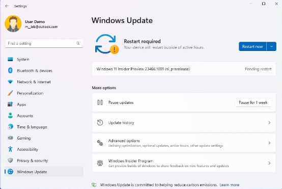 微软宣布Windows 11 Insider Preview Build 23466.1001 Dev预览版推送了！